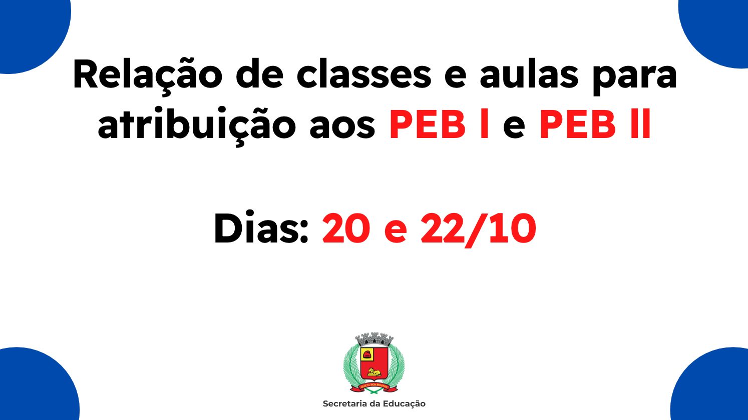 Imagem notícia Relação de Classes e aulas para Atribuição